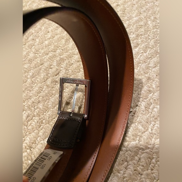 Brooks Brothers belt.  Silver buckle.   Brown leather. - Picture 2 of 5